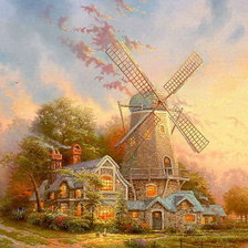 Схема вышивки «Мельница»