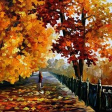 Схема вышивки «осень золотая - картина»