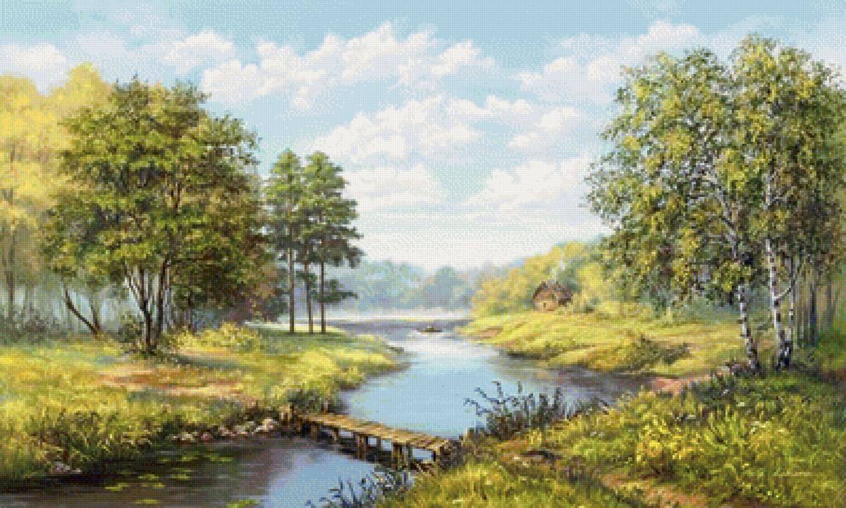 пейзаж - река, пейзаж, природа - предпросмотр