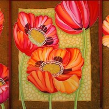 Схема вышивки «триптих "МАКИ"»