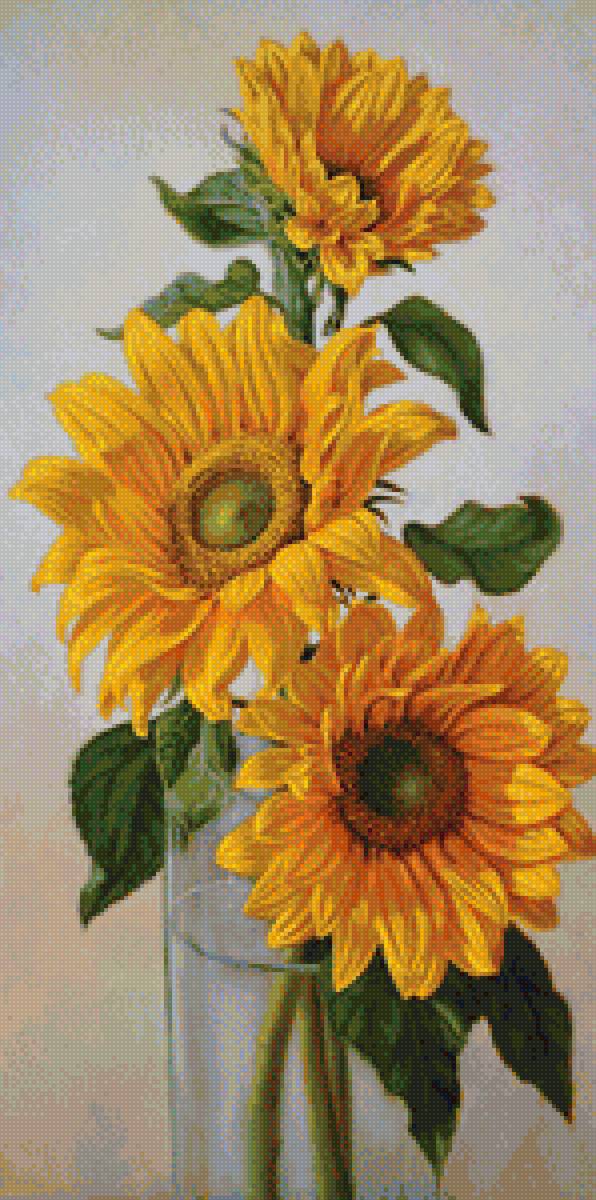 Худ. Фиона Крайг - цветы, подсолнухи - предпросмотр