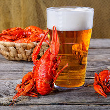 Схема вышивки «пиво и раки»