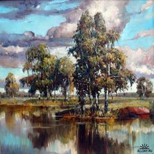 Схема вышивки «Русские березы»