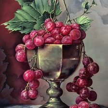 Схема вышивки «виноград»