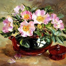 Схема вышивки «шиповник»