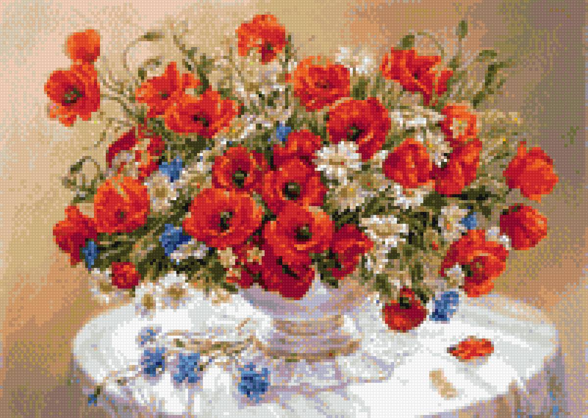 букет маков - цветы, букет, маки - предпросмотр