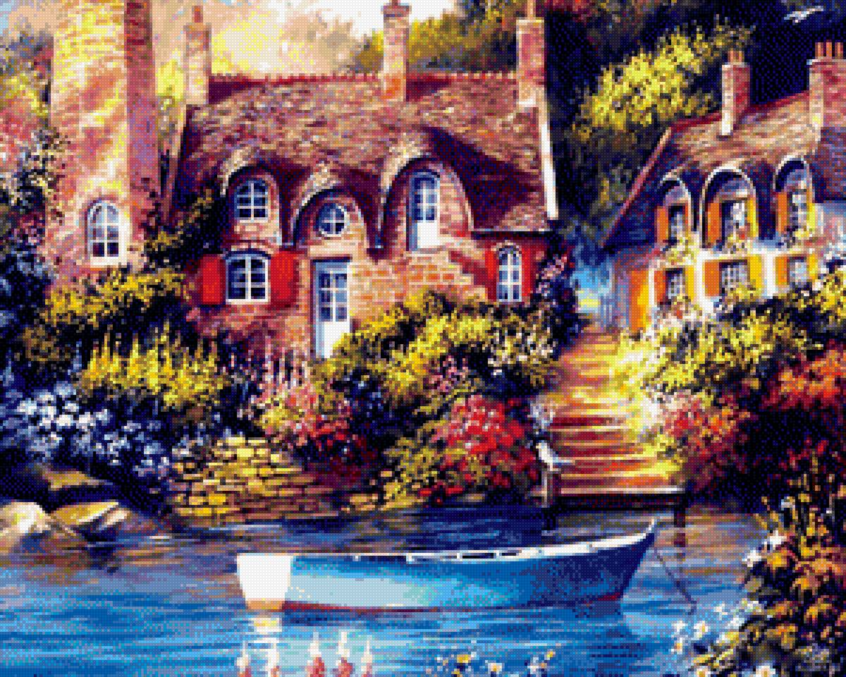 Сказочный домик2 - природа, домик, цветы, дом, сказка - предпросмотр