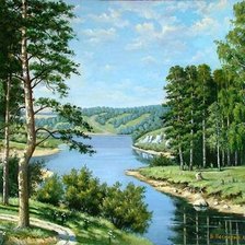 Схема вышивки «пейзаж»