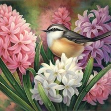 Схема вышивки «птичка-невеличка»