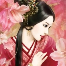 Схема вышивки «Девушка»