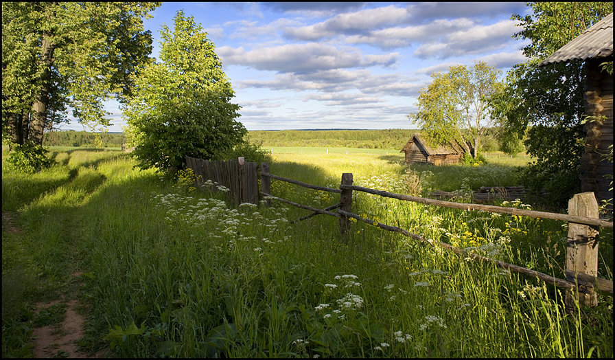 деревенька - пейзаж, природа, деревня - оригинал