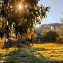Схема вышивки «деревенька»