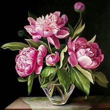 Схема вышивки «Пионы»