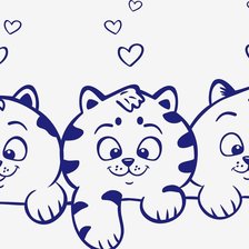 Схема вышивки «котята»