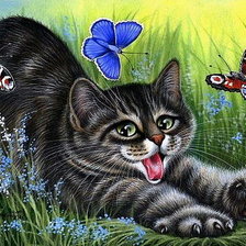 Схема вышивки «котик Ирина Гармашова»