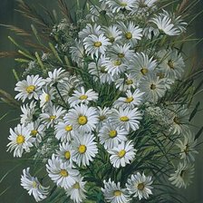 Схема вышивки «ромашки»