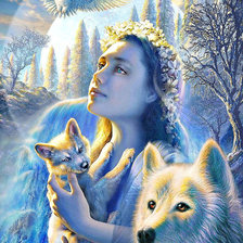 Схема вышивки «2 лика луны»