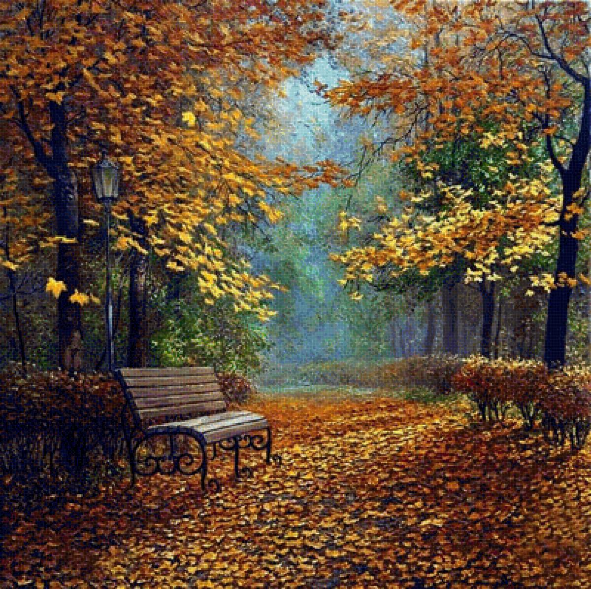 осенний парк - природа, пейзаж, парк, осень - предпросмотр