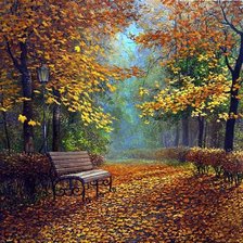 Схема вышивки «осенний парк»