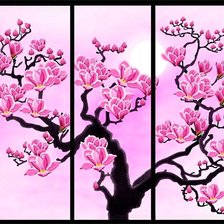 Схема вышивки «цветущая магнолия»