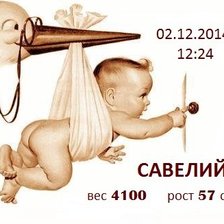 Схема вышивки «детская метрика»