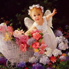 Схема вышивки «ангел»