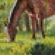 Предпросмотр схемы вышивки «Лошади у ручья» (№1255303)
