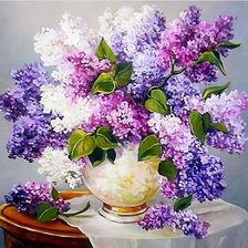 Схема вышивки «Сирень»