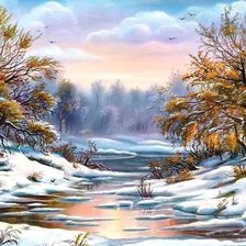 Схема вышивки «Серия "Зима пришла"»