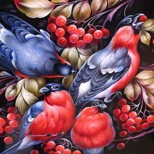 Схема вышивки «птички»