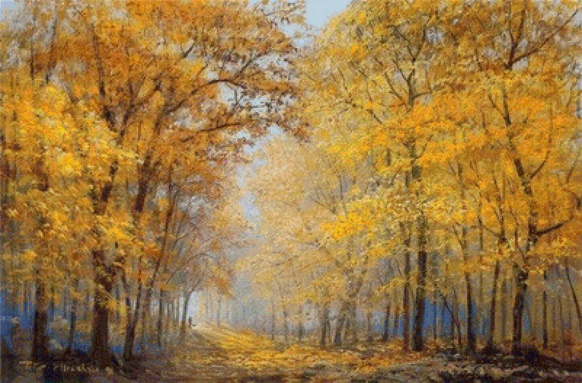 осенний парк - пейзаж, парк, осень, природа - предпросмотр