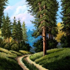 Схема вышивки «пейзаж»