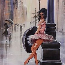 Схема вышивки «По картине худ. Натальи Арманд. Непогода.»