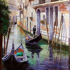 Схема вышивки «По картине худ. Натальи Арманд.Винеция.»