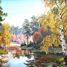 Схема вышивки «Осенний лес»