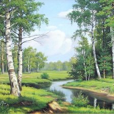 Схема вышивки «летний лес»