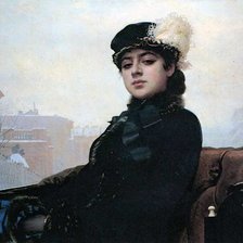 Схема вышивки «Неизвестная (Крамской И.)»