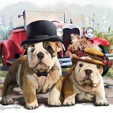 Схема вышивки «Песики»