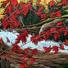 Схема вышивки «горный пейзаж»