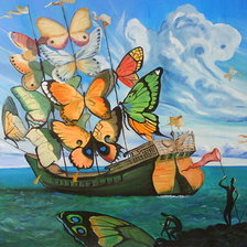 Схема вышивки «корабль бабочек»