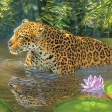 Схема вышивки «Леопард»