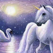 Схема вышивки «единорог»