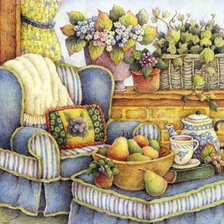 Схема вышивки «утренний чай»