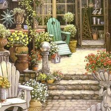 Схема вышивки «сад»