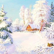 Схема вышивки «Зимушка русская»