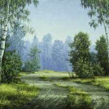 Схема вышивки «Березовая роща»