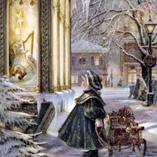 Схема вышивки «Зимняя прогулка»