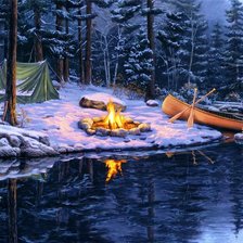 Схема вышивки «Живой огонь»