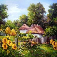 Схема вышивки «пейзаж»