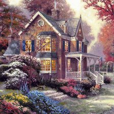 Схема вышивки «Волшебный домик»